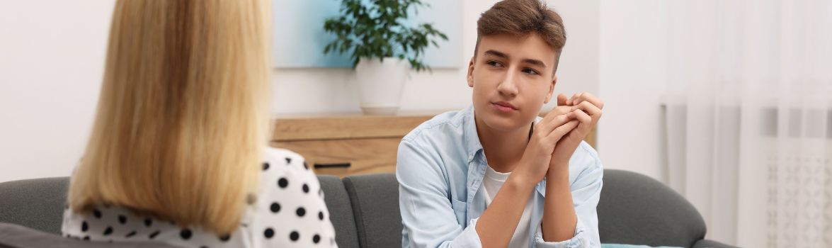 Teen in therapy