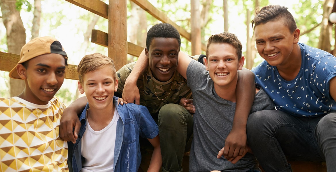 group of teen boys at Muir Wood Treatment center